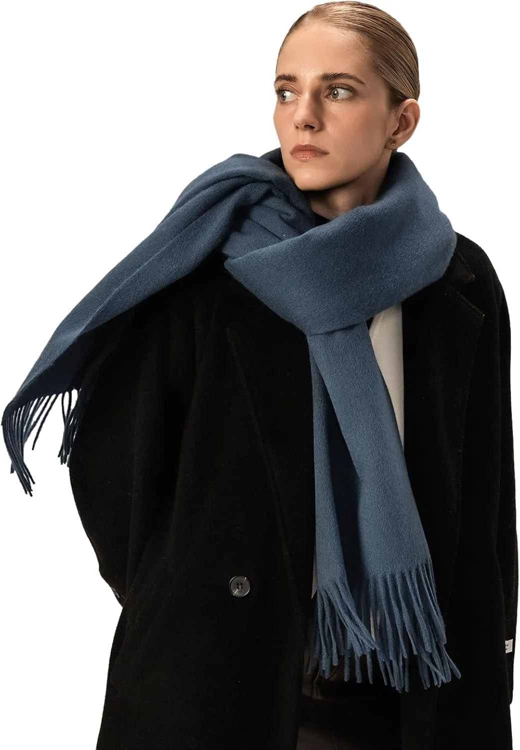 100% Wool Scarf for Women and Men Winter Warm Christmas Gifts for Women Chunky Big Scarves 71 Inch x 28 Inch