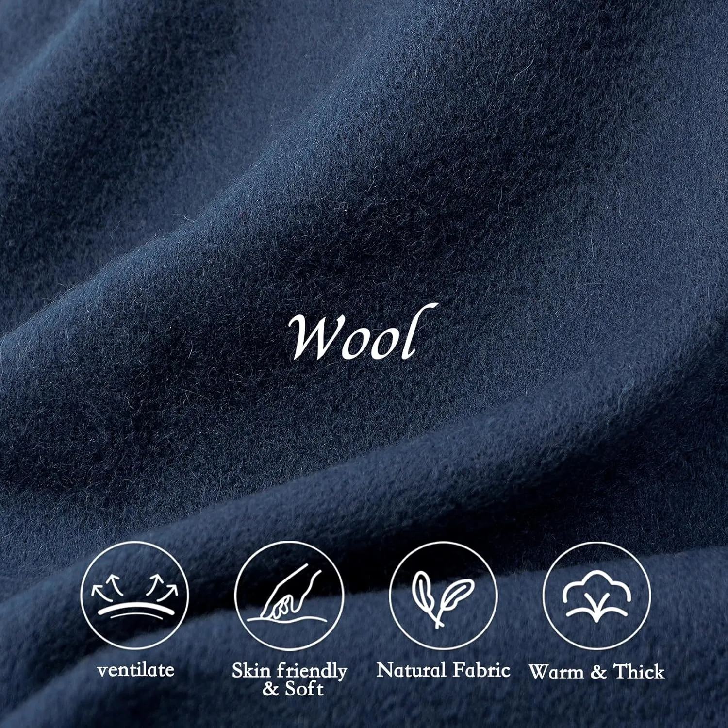 100% Wool Scarf for Women and Men Winter Warm Christmas Gifts for Women Chunky Big Scarves 71 Inch x 28 Inch