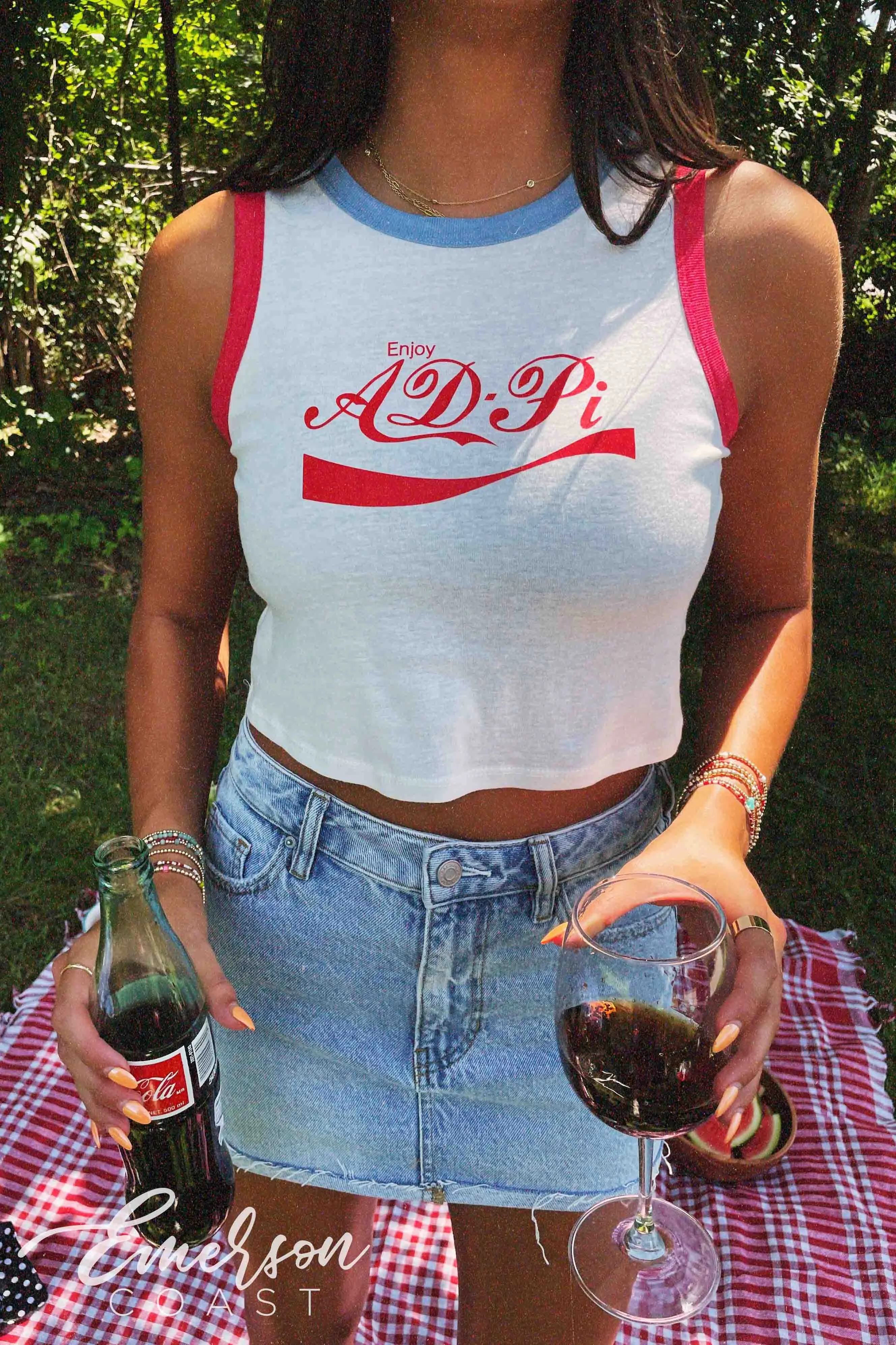 ADPi All American Bid Day Colorblock Tank