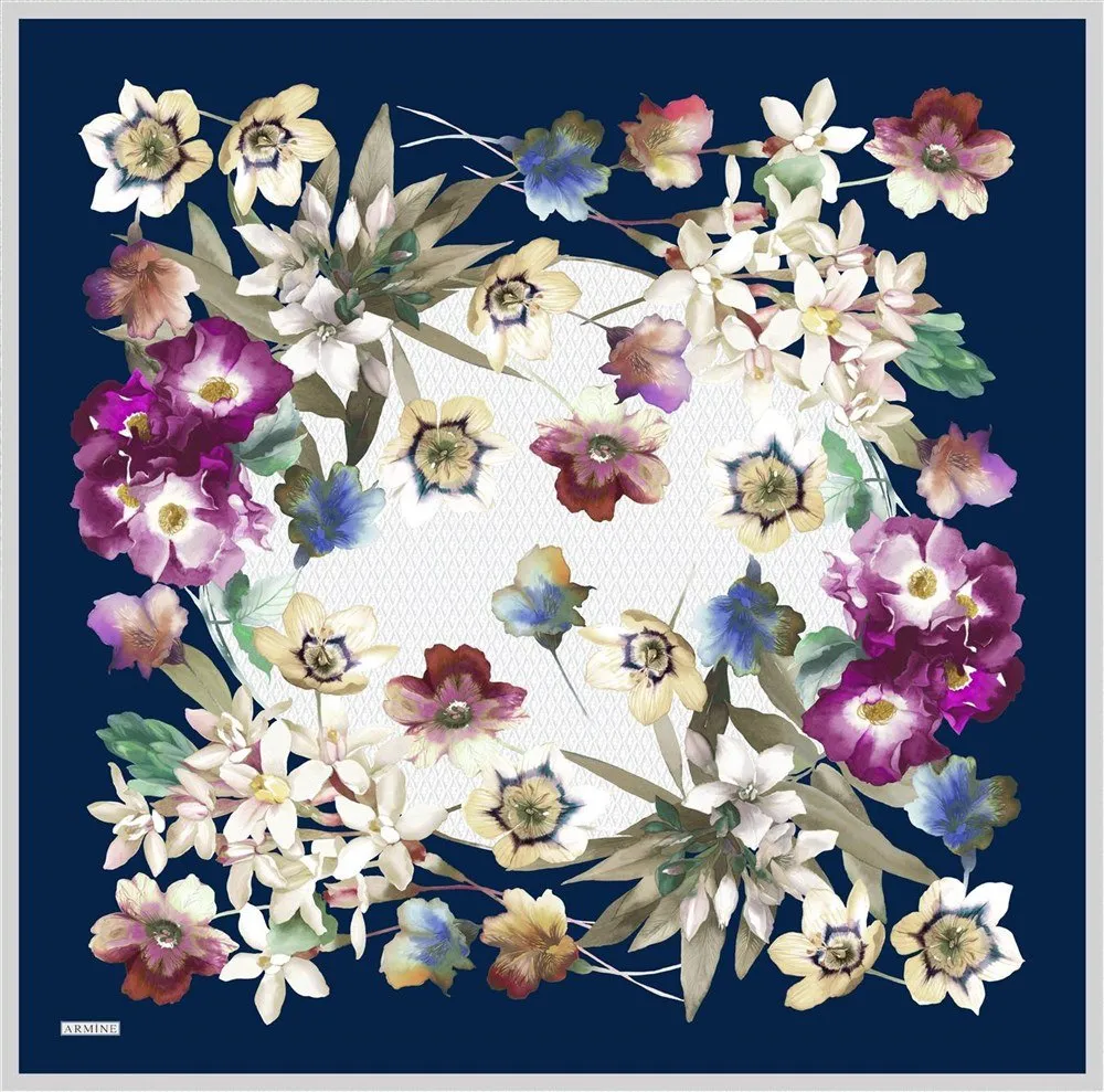 Armine Anna Dolce Floral Silk Scarf No 53