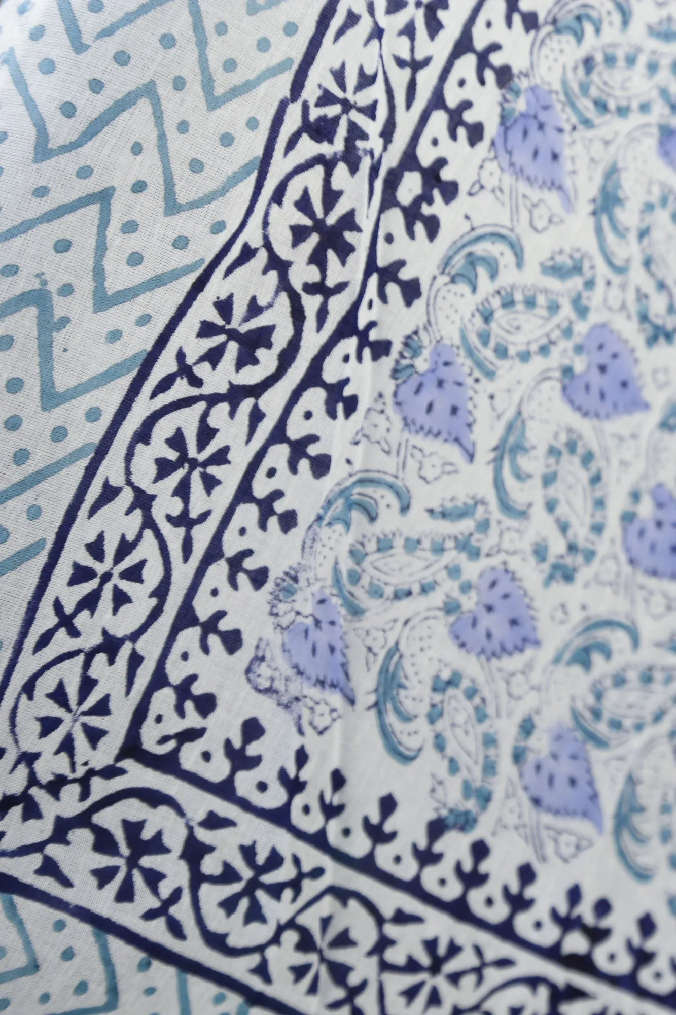 Beach Coverup Sarong Pareo - Blue Leaves