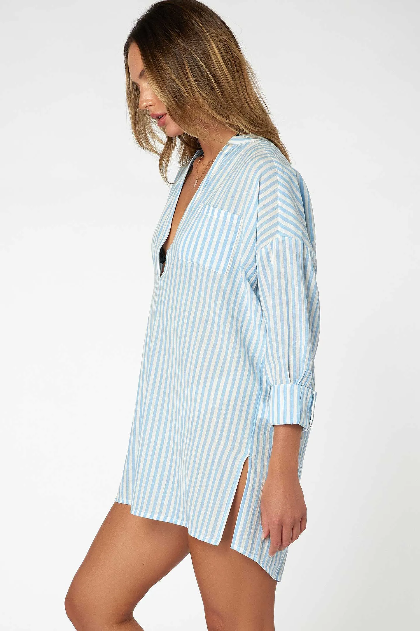 BELIZIN STRIPE COVER-UP TUNIC