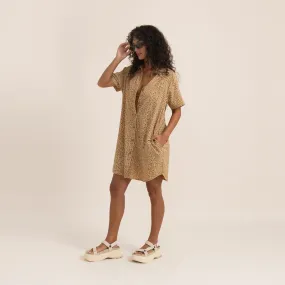 Bless Up Dress - Caramel Leopard