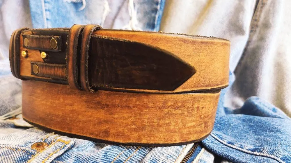Brown  Dark Brown Narrow Belt Set - Stylish and Versatile Accessory