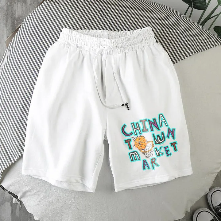 Casual print track shorts
