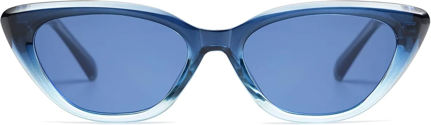 Cat Eye Sunglasses for Women Retro Trendy Cateye Skinny Narrow Shade UV400 AP3709
