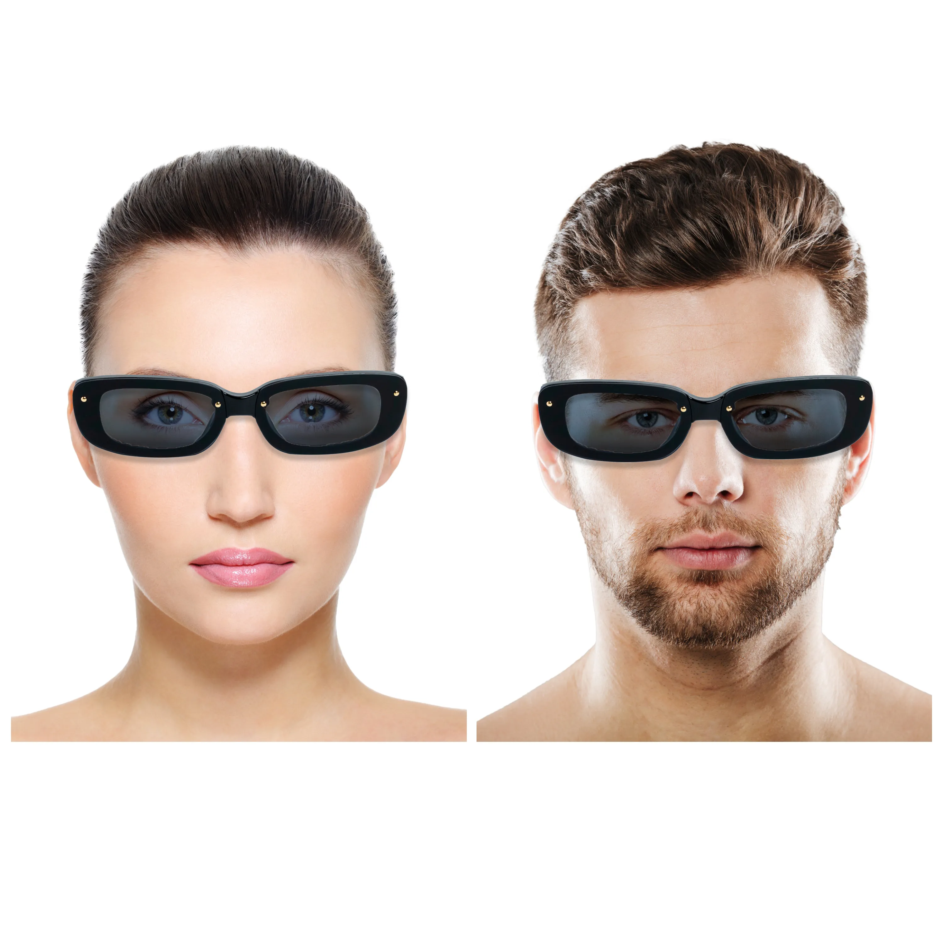 Chokore Rectangular Sunglasses with UV 400 Protection (Black)