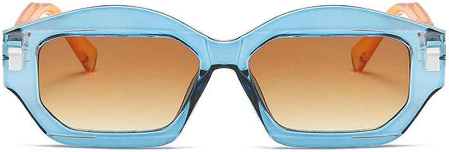 COTIA Cat Eye Sunglasses for Women Men Personality Trendy Vintage Y2k Square Cateye Style Polygon Sun Glasses W35