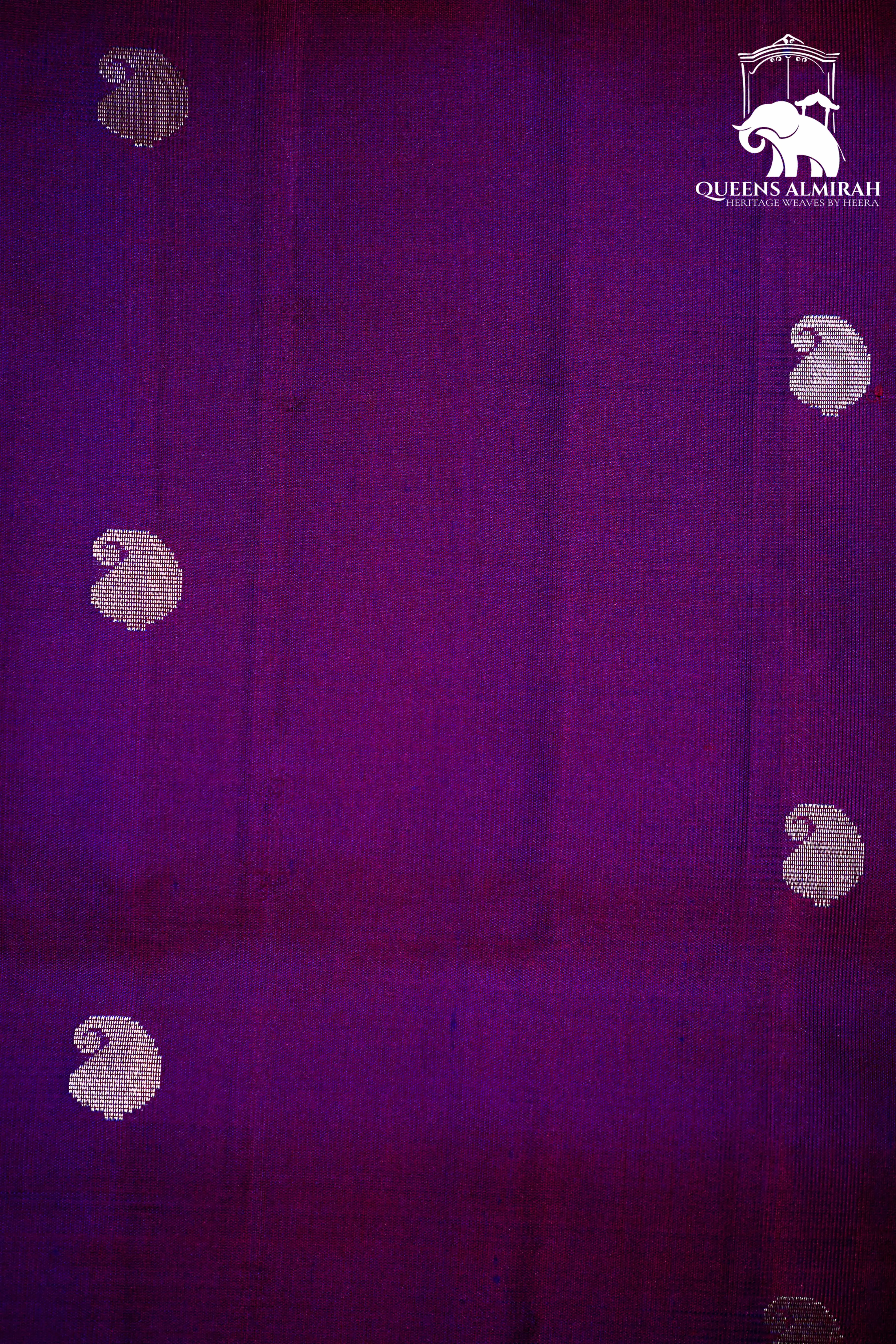 DEEP VIOLET WITH CAMO GREEN SOFT SILK SAREE