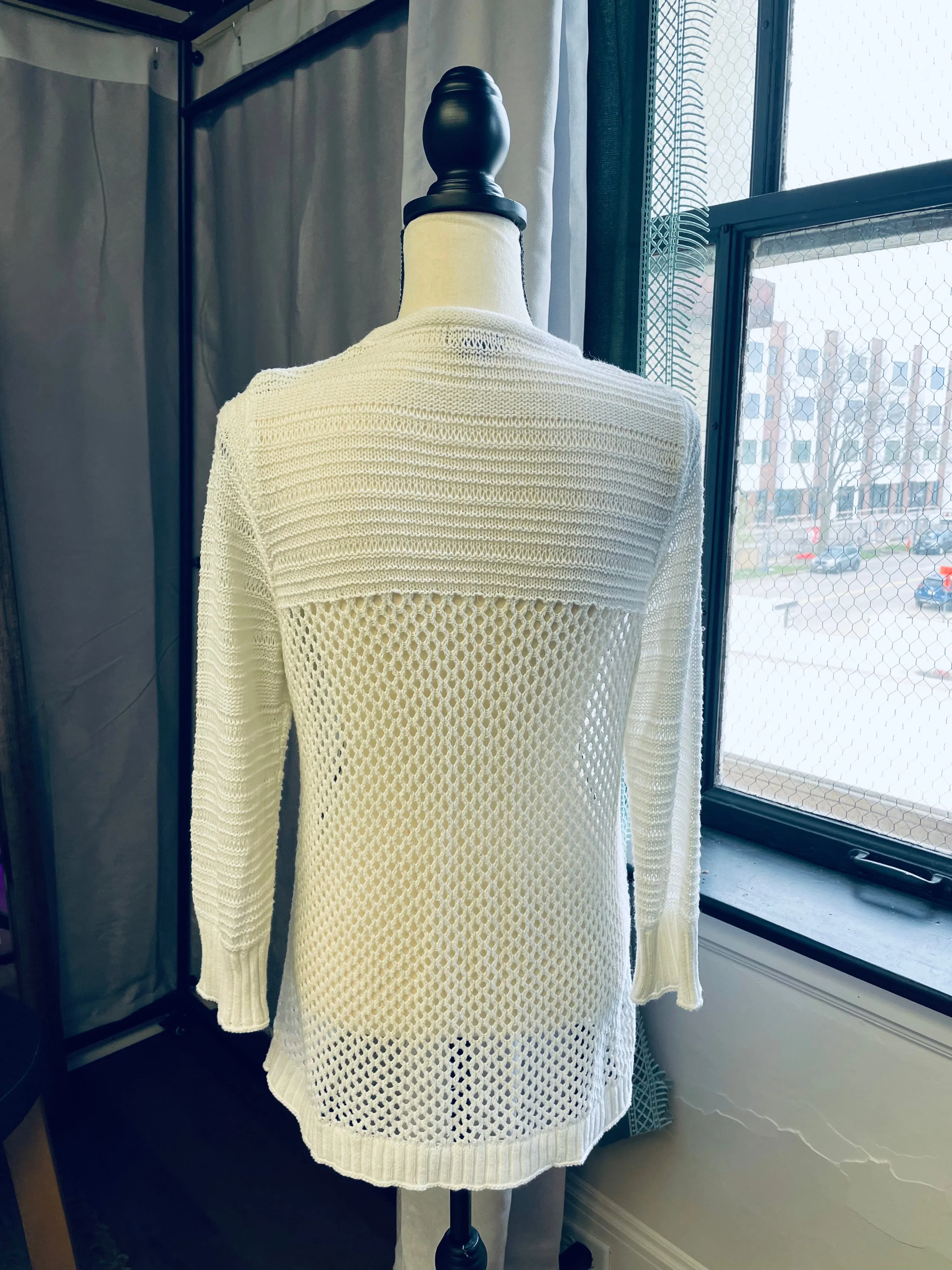 Eddie Bauer White Knit Coverup (M)