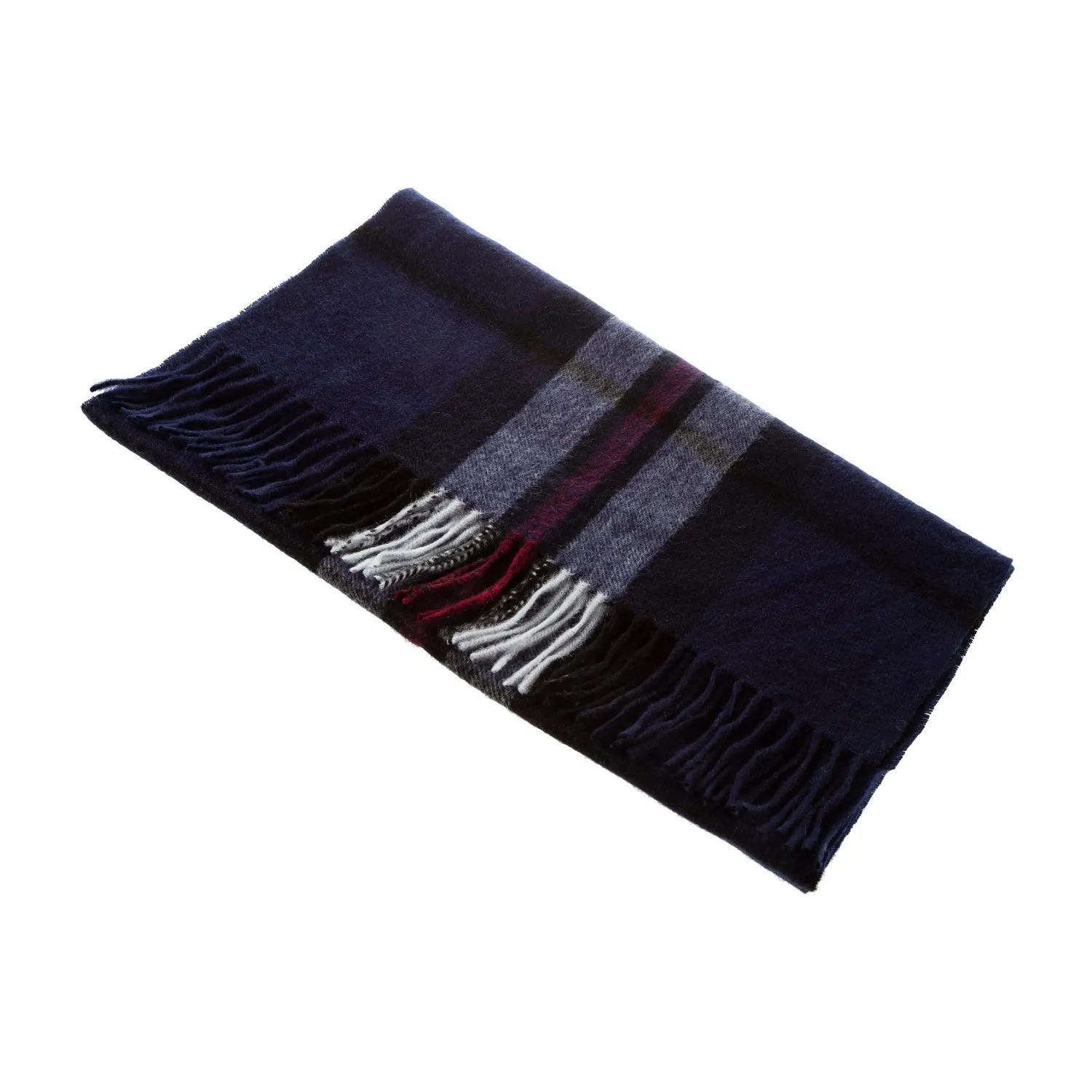 Edinburgh 100% Cashmere Wide Scarf  Thomson Navy