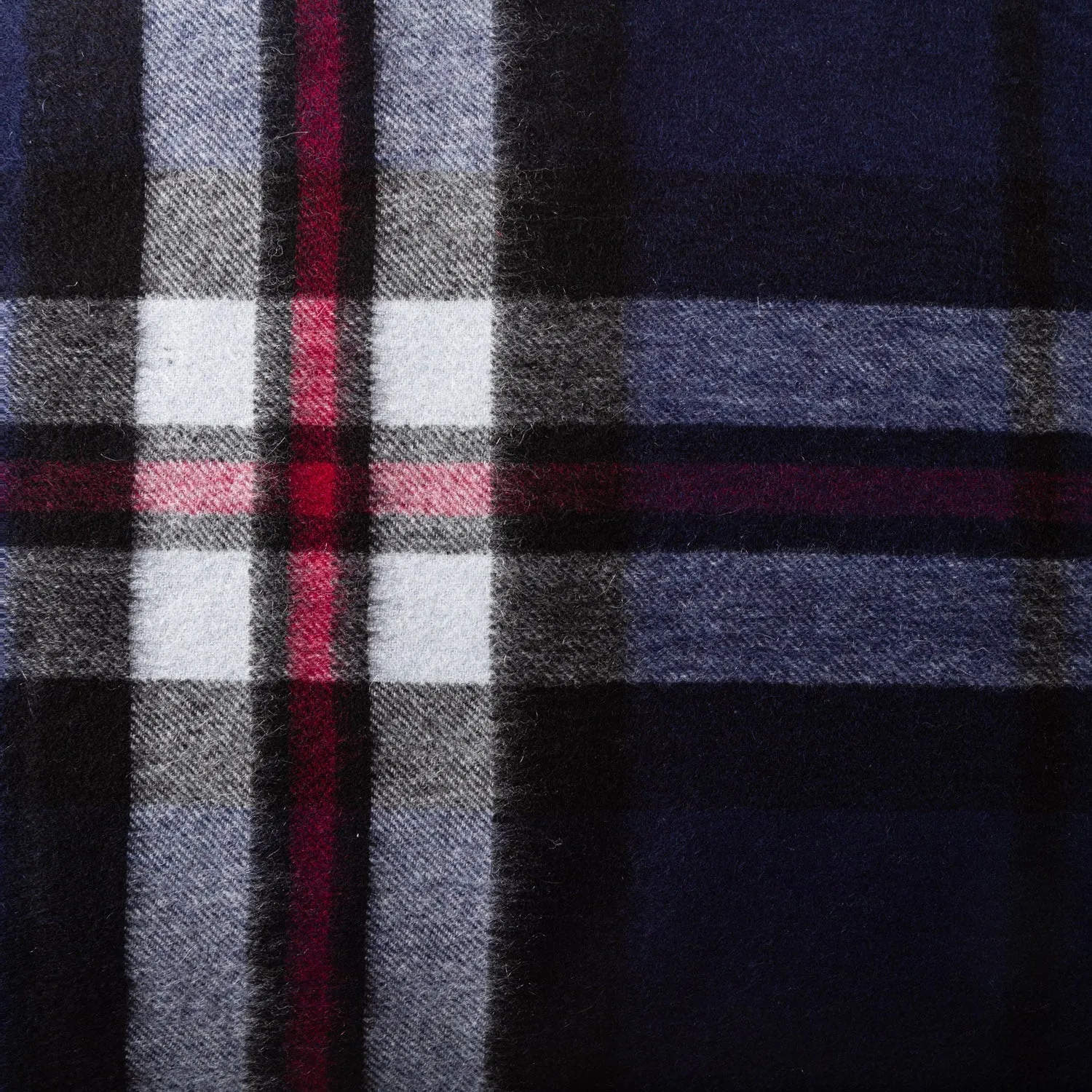 Edinburgh 100% Cashmere Wide Scarf  Thomson Navy