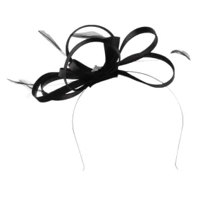 Failsworth Hats Satin Fascinator - Black