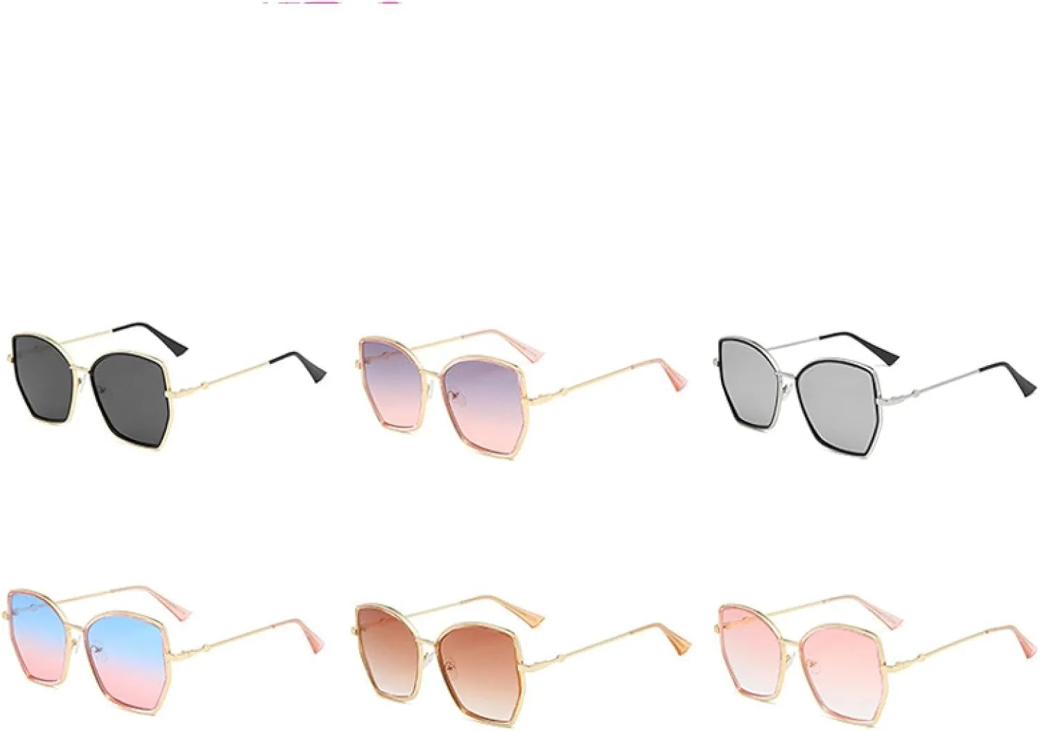 Fashion Trendy Big Frame Metal Sunglasses Women Men Luxury Outdoor Summer Traveling Sunglasses Uv400