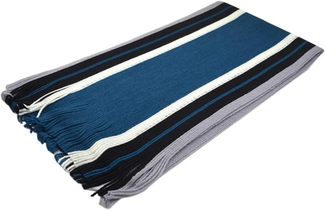 FRCOLOR Warm Men's Scarf Striped Cashmere-like Shawl for Winter Business Leisure