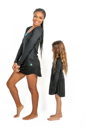 Girls Black Hoodie Cover Up