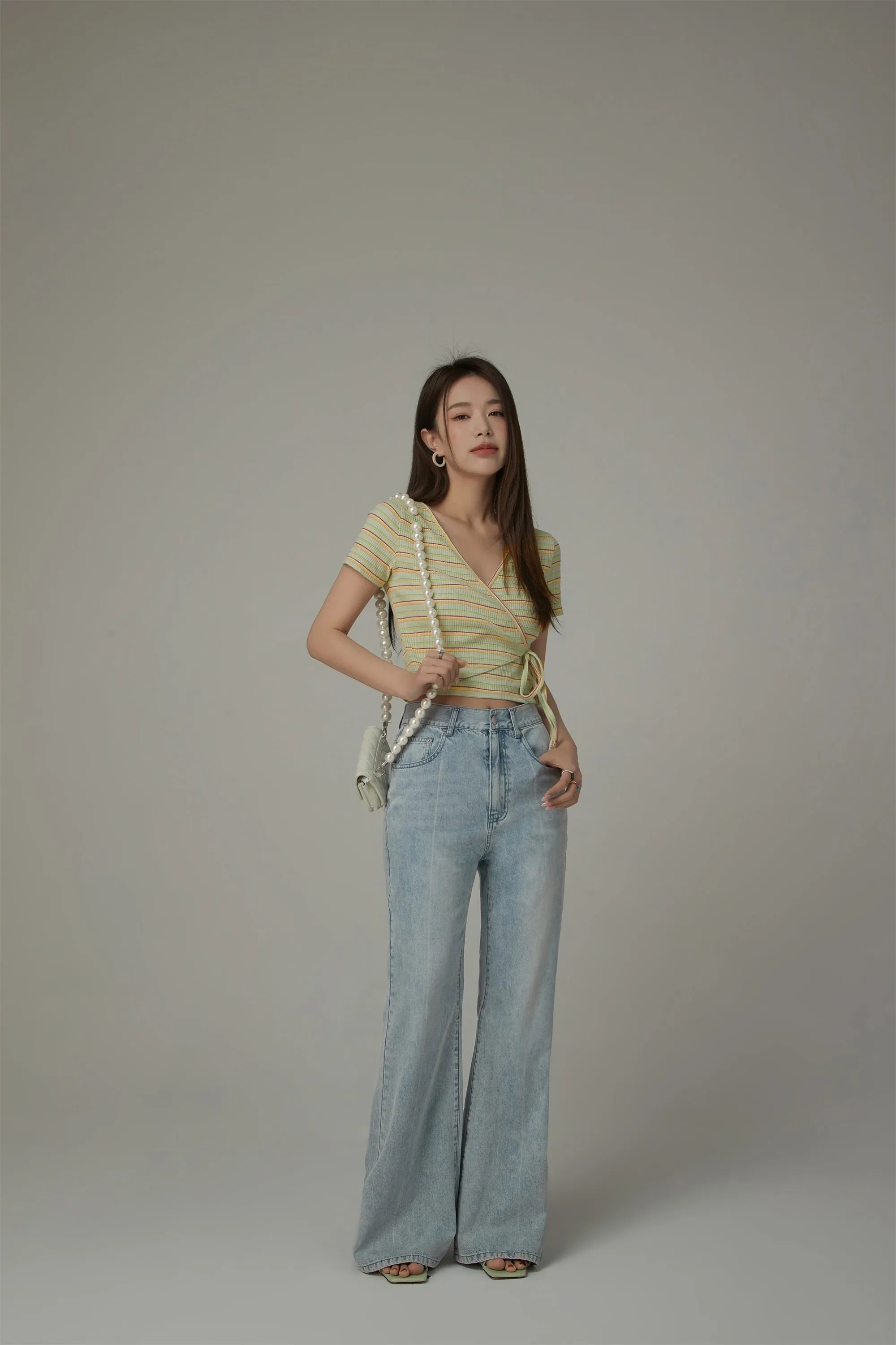 Heart Bootcut Light Wash Denim Jeans