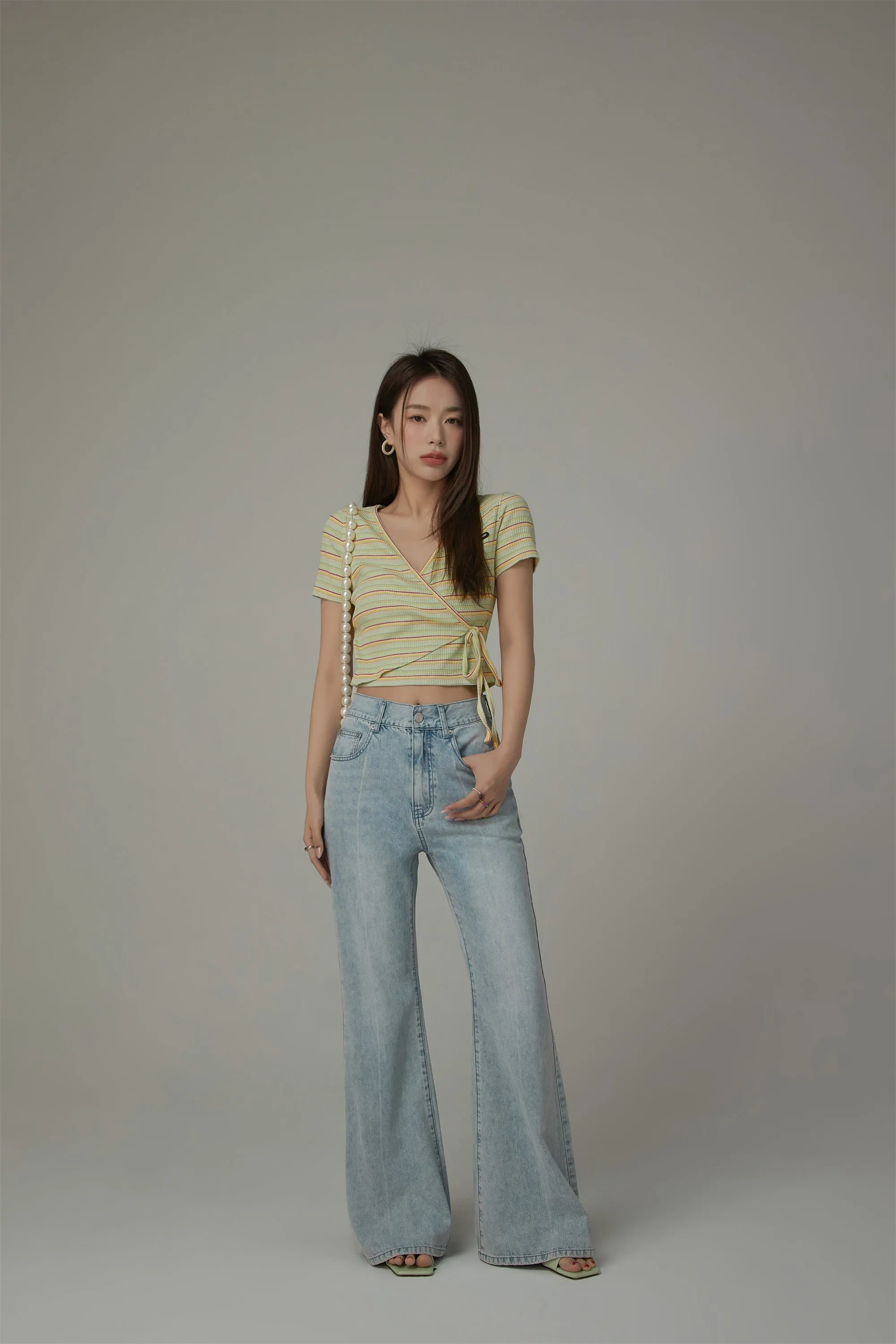 Heart Bootcut Light Wash Denim Jeans