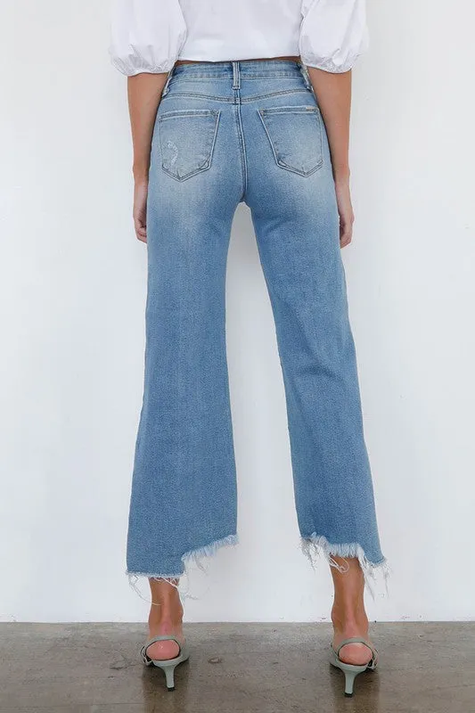 HIGH RISE WIDE LEGE ANKEL JEANS