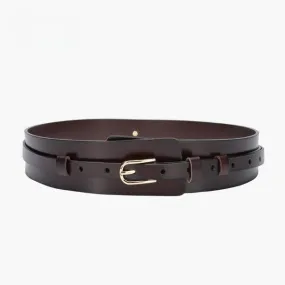 Just Lil Things Elastic Coffee Brown Belts JLTHB0220