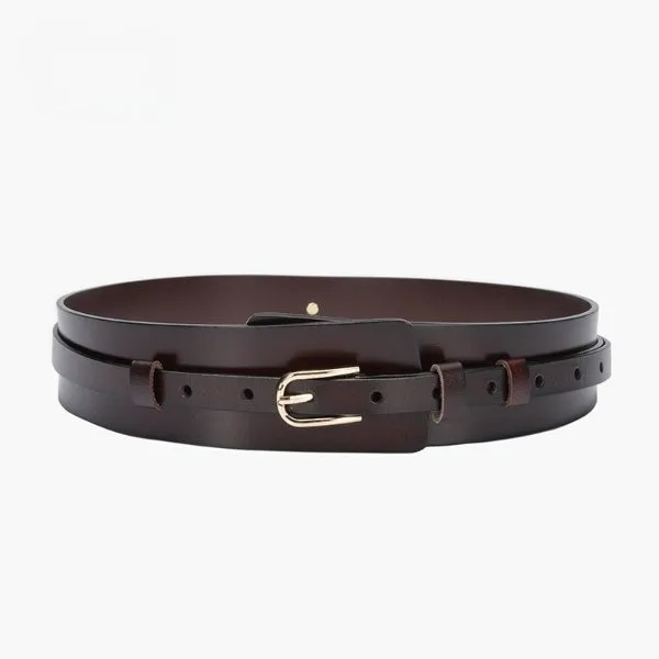 Just Lil Things Elastic Coffee Brown Belts JLTHB0220