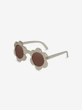 Konges Sløjd Girls Glitter Flower Sunglasses in Beige (Frame 13.8cm)