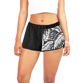 Leaves 1 B & W Drawstring Shorts up to 2 XL