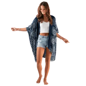 Lotus and Luna Kimono Beach Coverup - Como