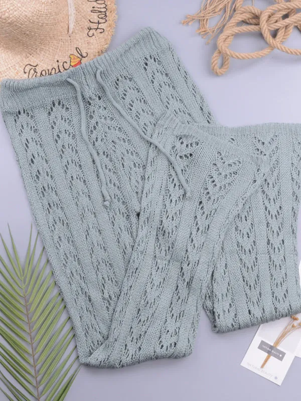 Luna Hollow Out Women's Beach Pants Cover Up