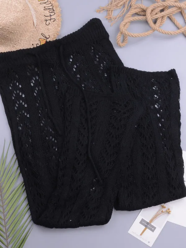 Luna Hollow Out Women's Beach Pants Cover Up