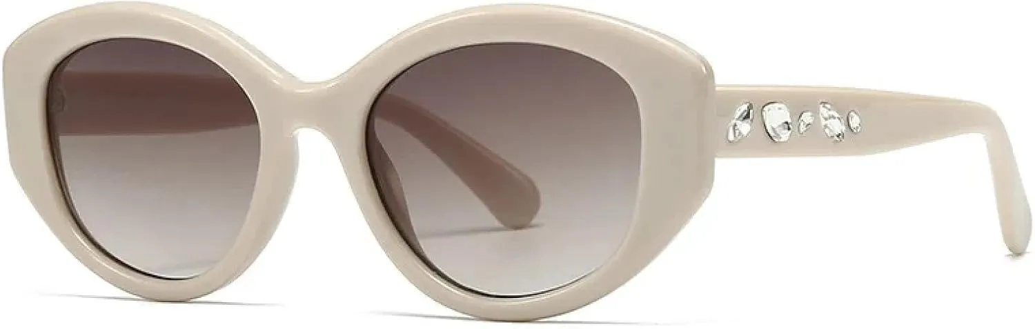 Luxury Casual Sunglasses for Women Trendy Oval Sunshade Uv400