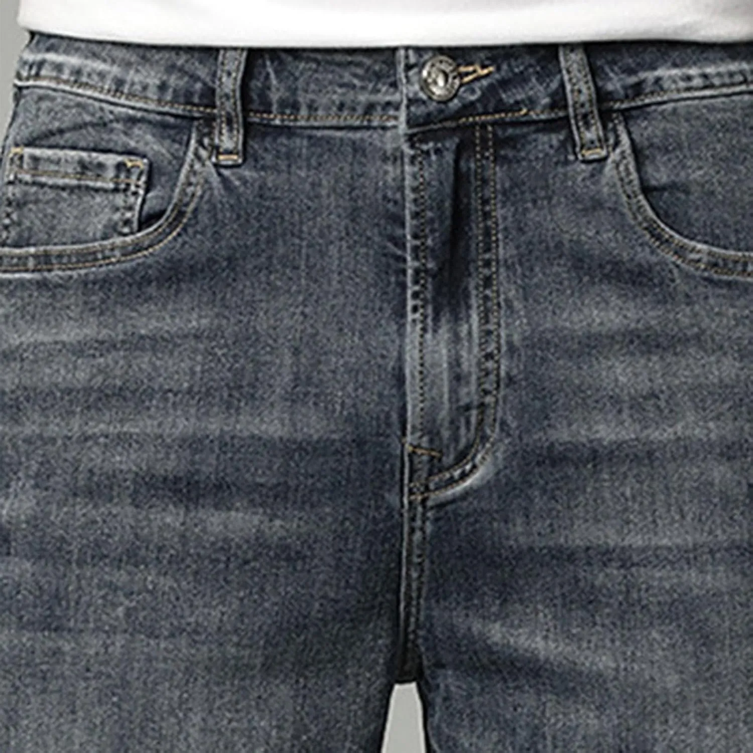 Men's Casual Denim Shorts Casual Straight Leg Loose Fit Rolled Hem Washed Shorts Summer Y2K Fashion Streetwear Jeans Shorts