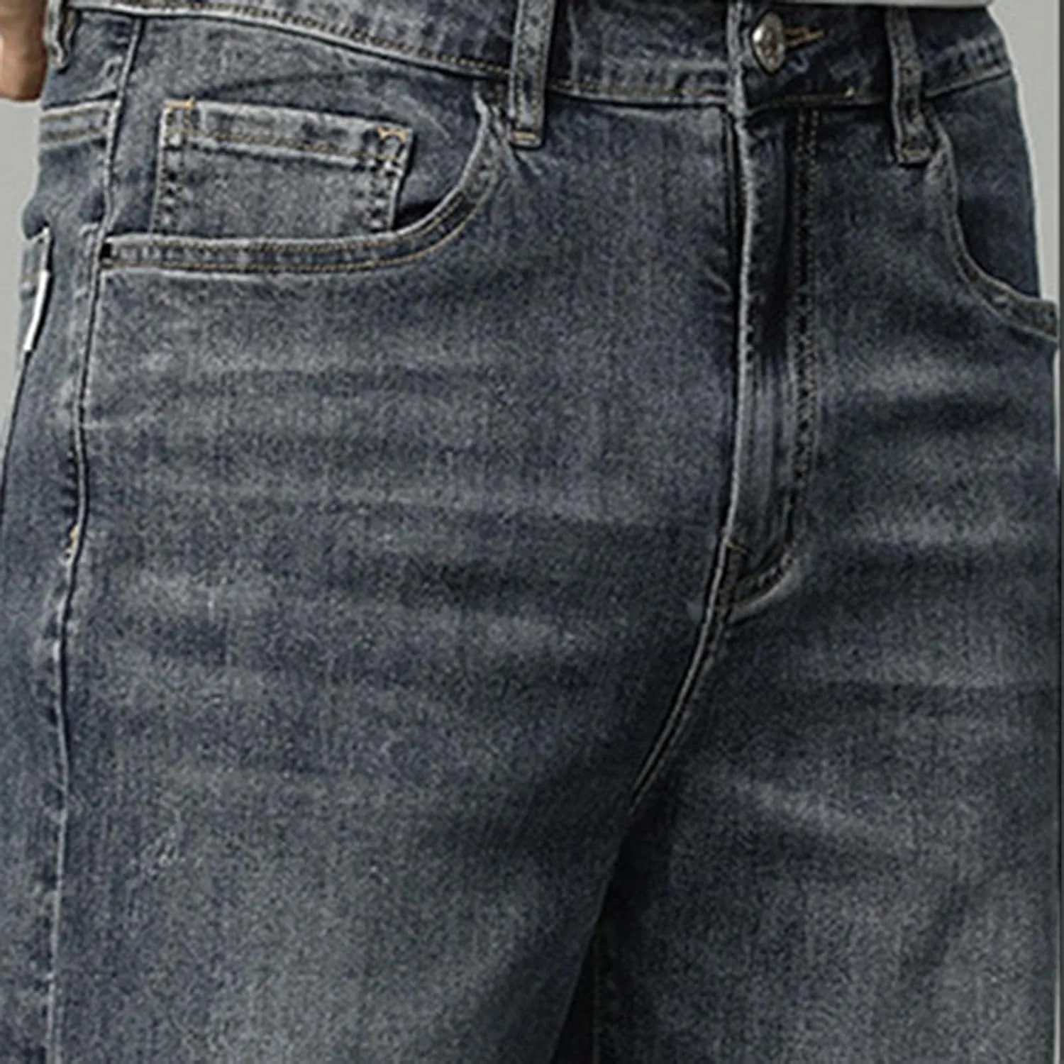 Men's Casual Denim Shorts Casual Straight Leg Loose Fit Rolled Hem Washed Shorts Summer Y2K Fashion Streetwear Jeans Shorts