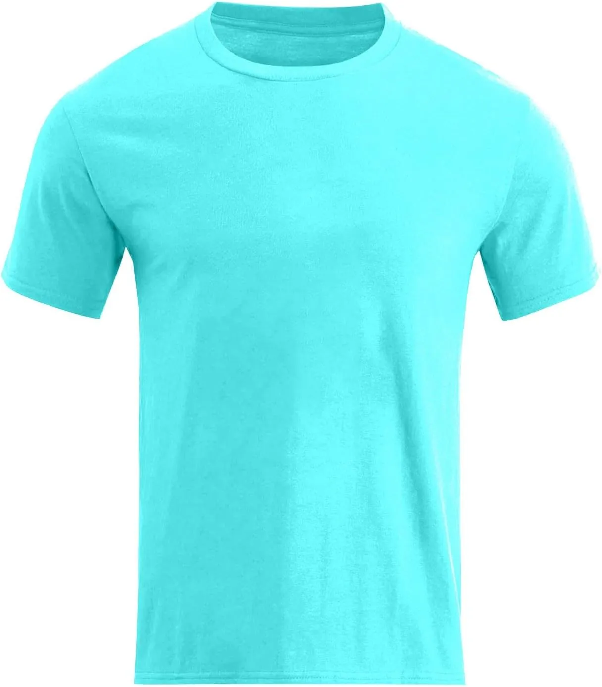 Men's Cotton T-Shirts Regular Fit Short Sleeve Crewneck Tops Basic Casual Solid Breathable Workout Daily Tees Clothes