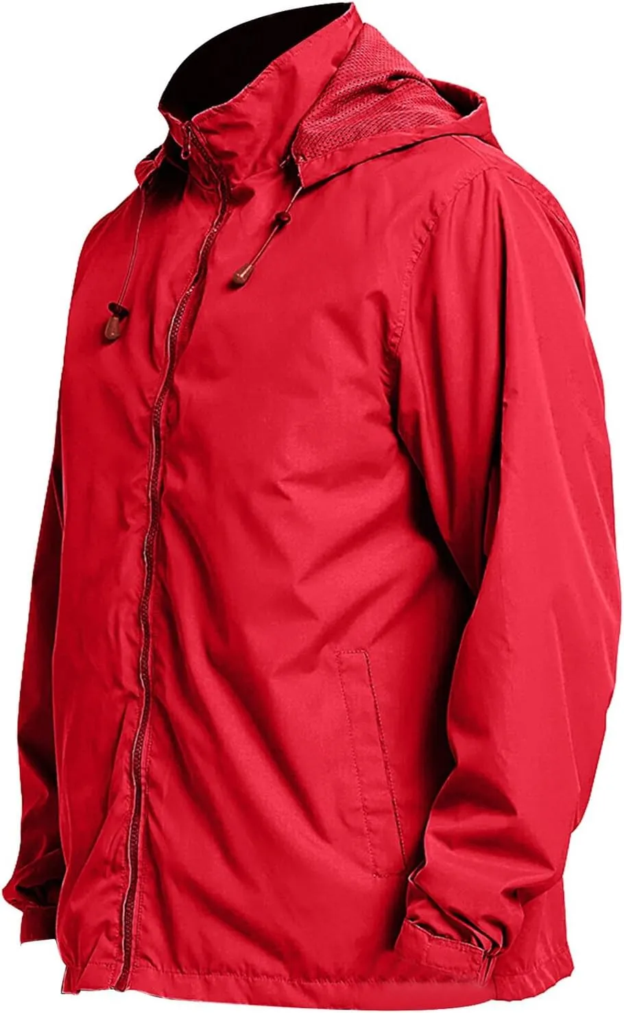 Men's Rain Jacket Running Golf Jackets Waterproof Breathable Raincoat with Hood Lightweight Windbreaker Hiking Jacket