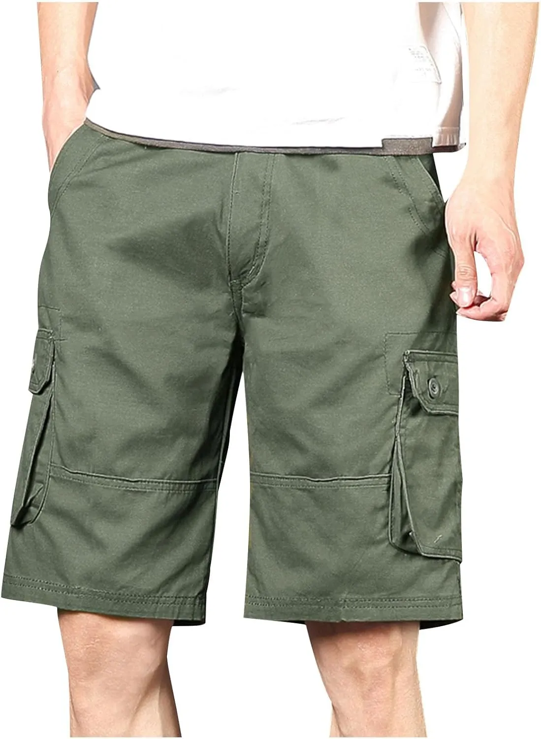 Men's Shorts Casual Cargo Shorts Relaxed Fit Casual Work Shorts Outdoor Hiking Pants with Multi Pockets