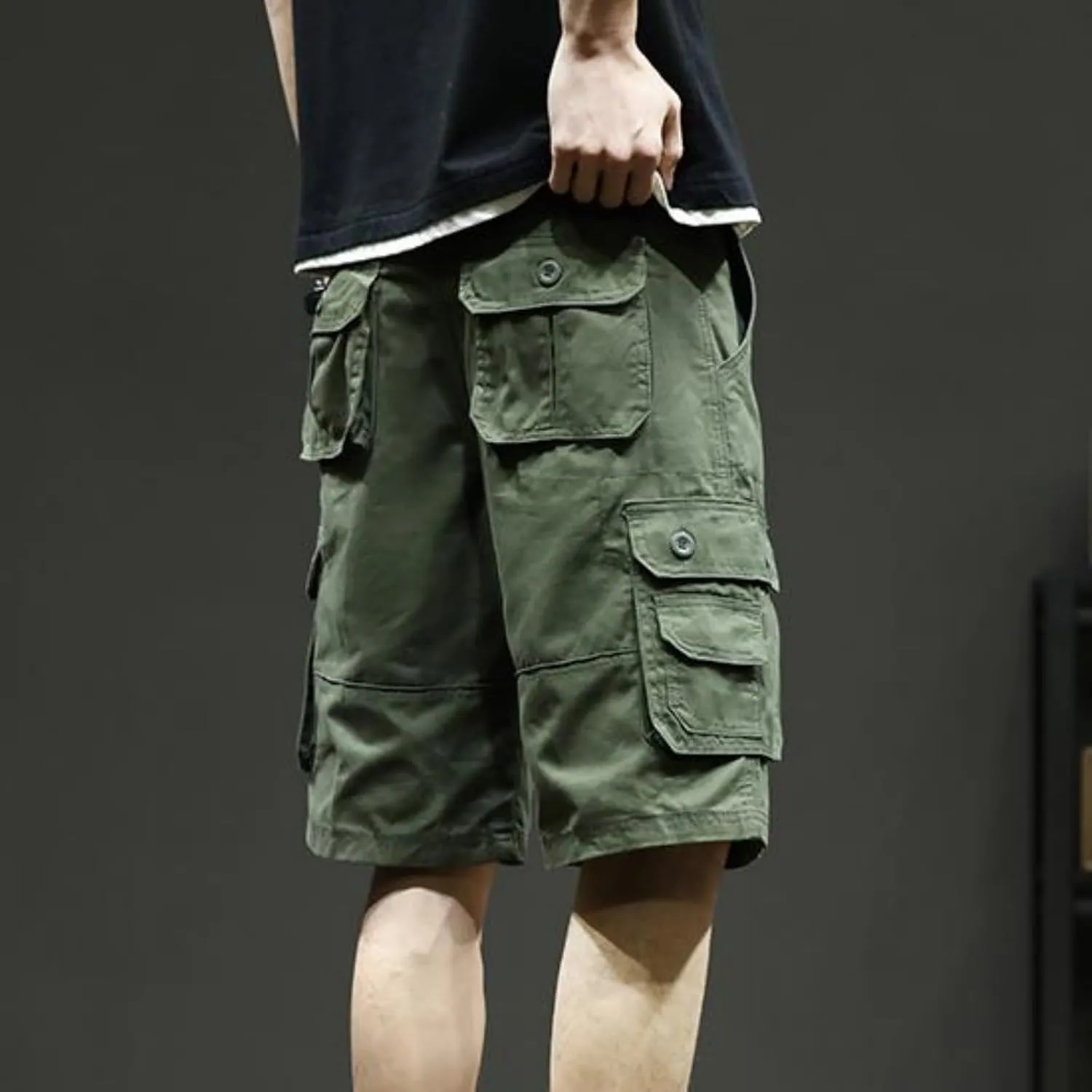 Men's Shorts Casual Cargo Shorts Relaxed Fit Casual Work Shorts Outdoor Hiking Pants with Multi Pockets