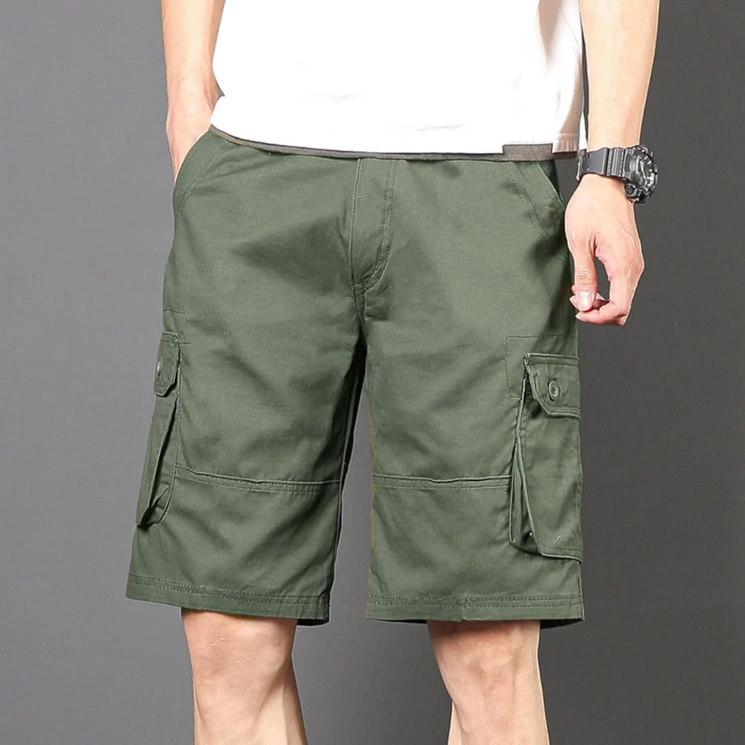 Men's Shorts Casual Cargo Shorts Relaxed Fit Casual Work Shorts Outdoor Hiking Pants with Multi Pockets