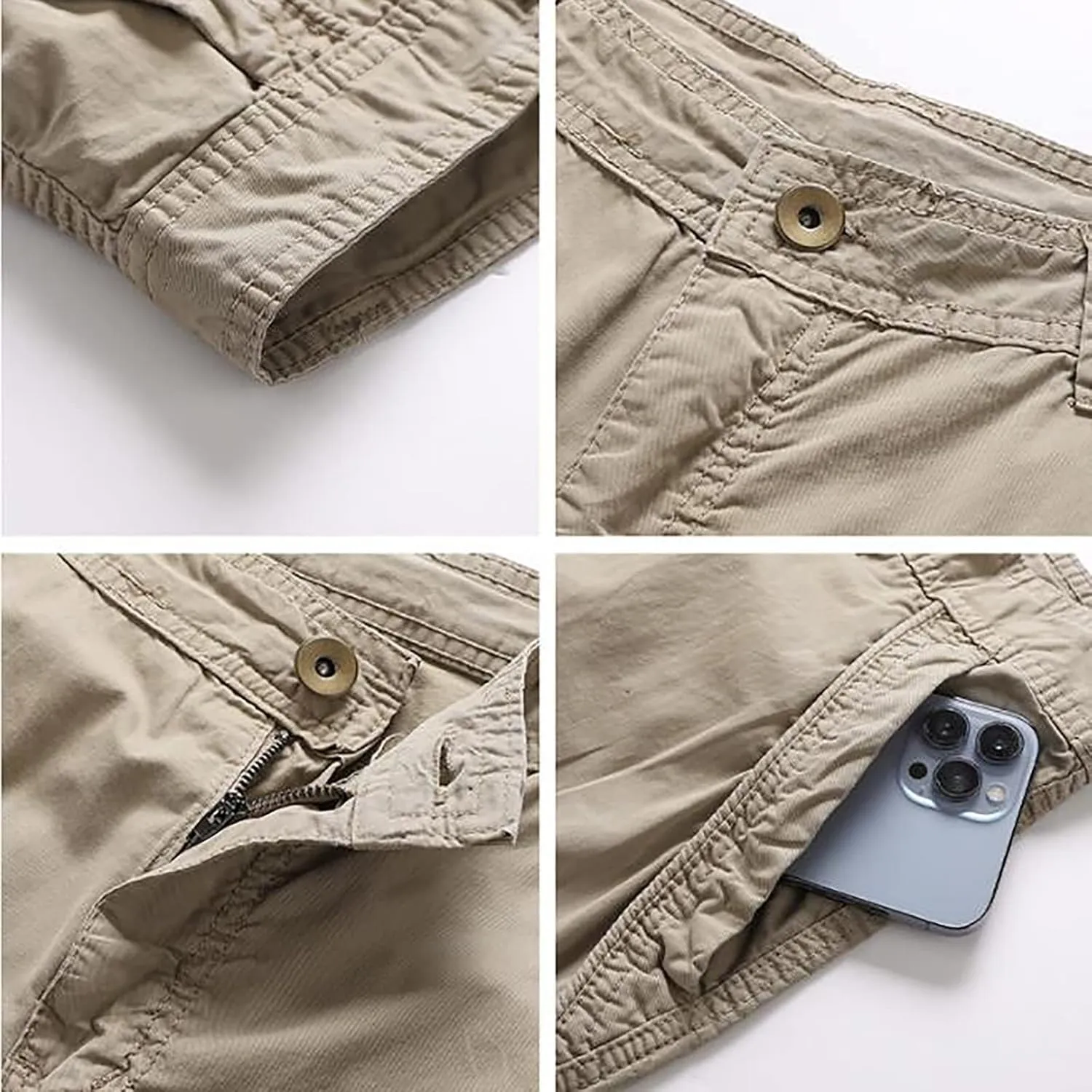 Men's Shorts Casual Relaxed Fit Cargo Shorts Classic Outdoor Hiking Tactical Pants Casual Sweat Shorts Multi Pockets