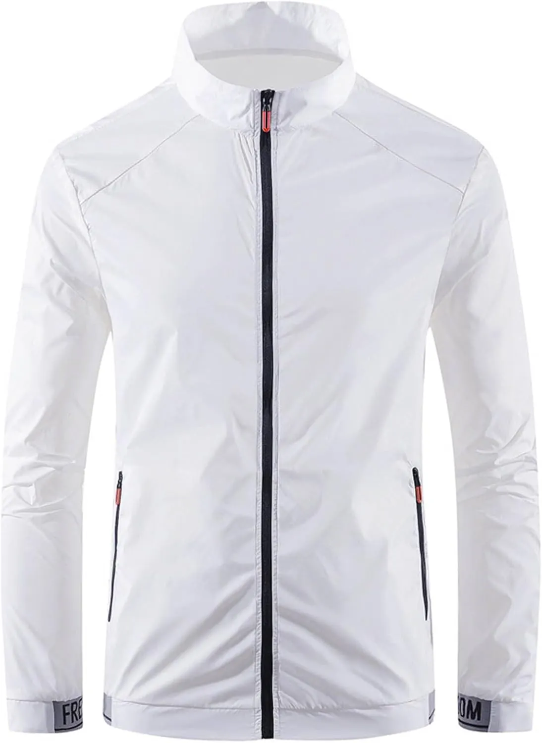 Mens UPF 50  Full Zip Up Sun Protection Jacket Casual Long Sleeve Lightweight UV Shirts for Hot Weather Hiking Fishing