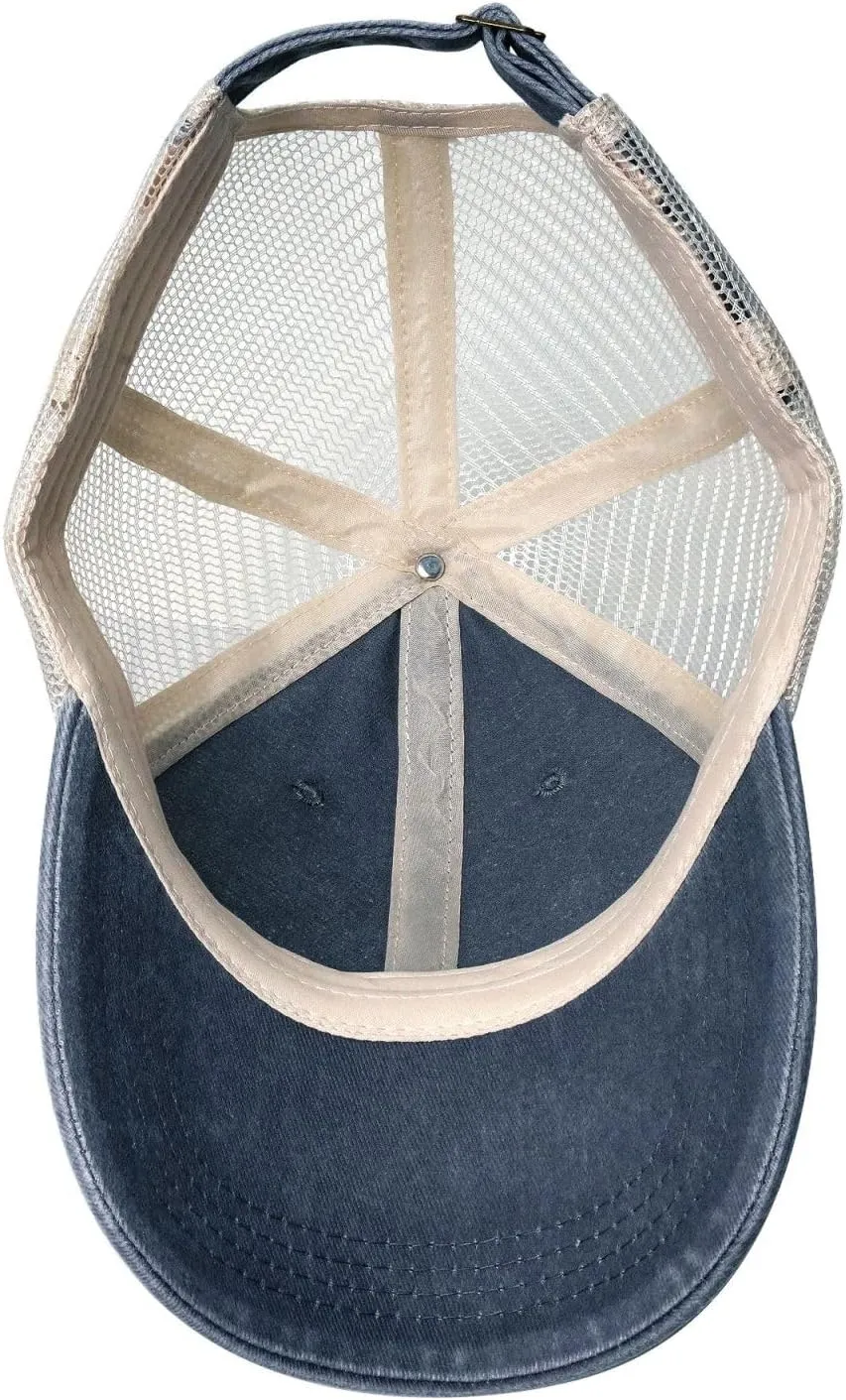 Mesh Style Flag of Wyoming Baseball Cap Women Men Mesh-Back Hat Retro Trucker Hats Sun Hat