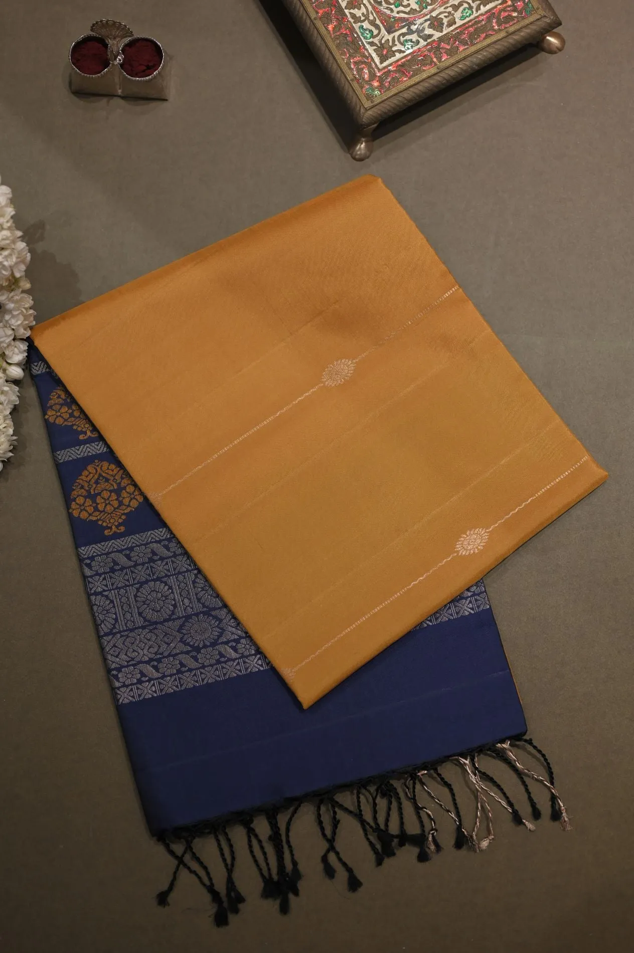 Mustard Yellow Soft Silk