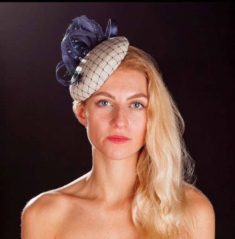 Navy and white hatinator- for weddings