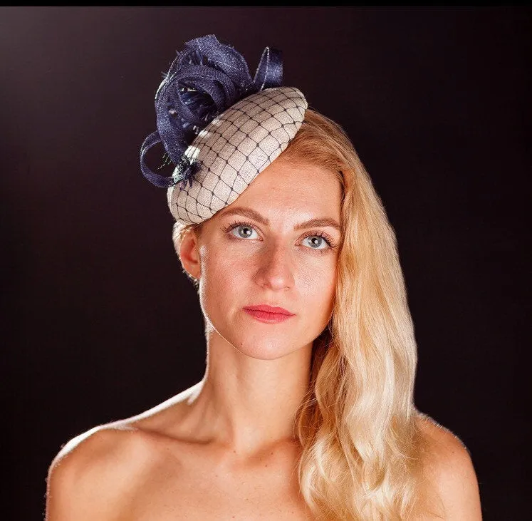 Navy and white hatinator- for weddings
