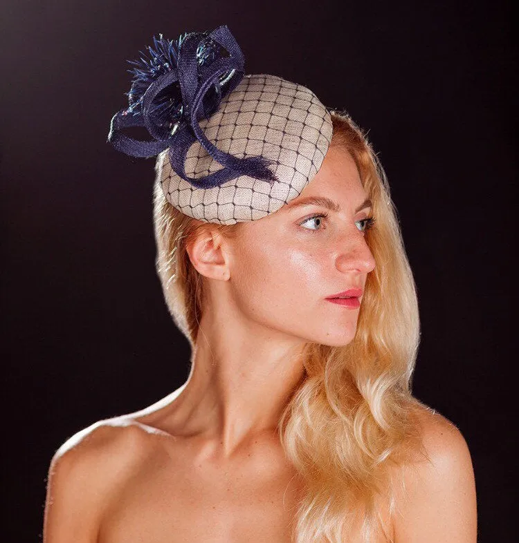 Navy and white hatinator- for weddings
