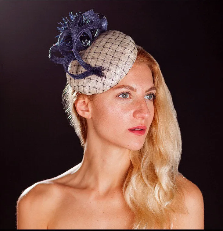 Navy and white hatinator- for weddings