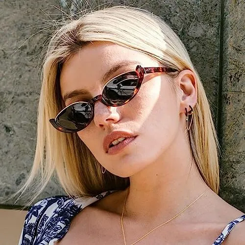 New 2025 Cat Eye Sunglasses Women Half Frame Trendy Vintage Men Shades Eyewear Luxury Sun Glasses UV400
