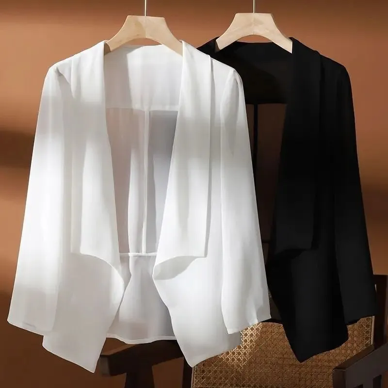 New Summer Women Sun Protection Capes Loose Shawl Kimono