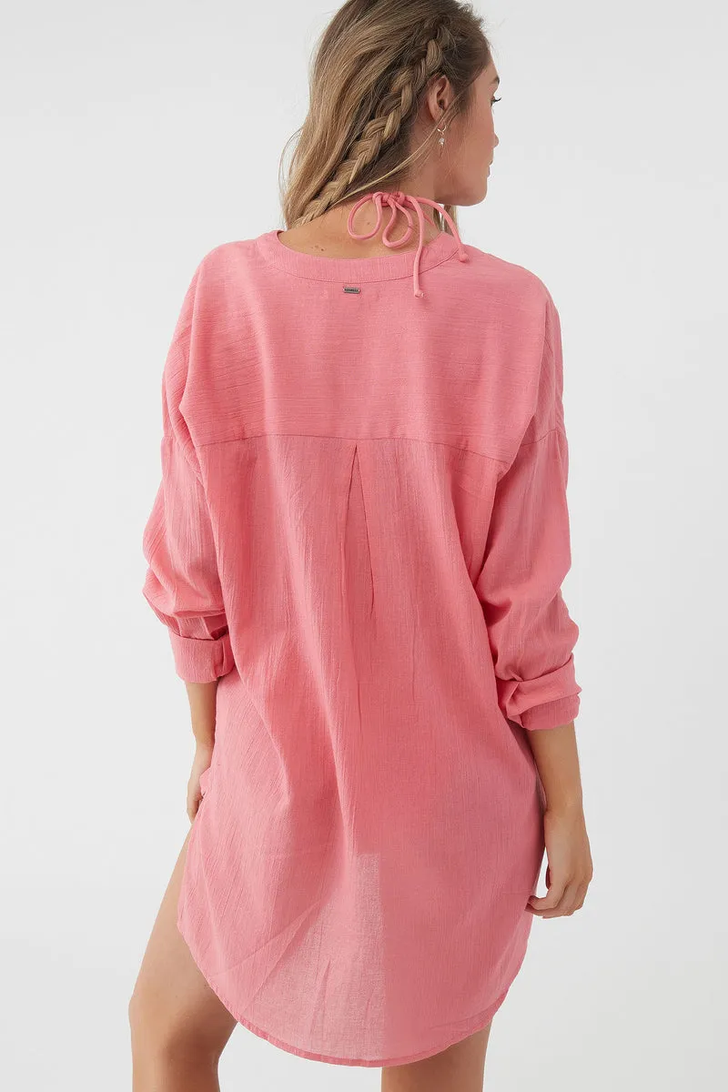 O'Neill Belizin Coverup Dress-Calypso Coral