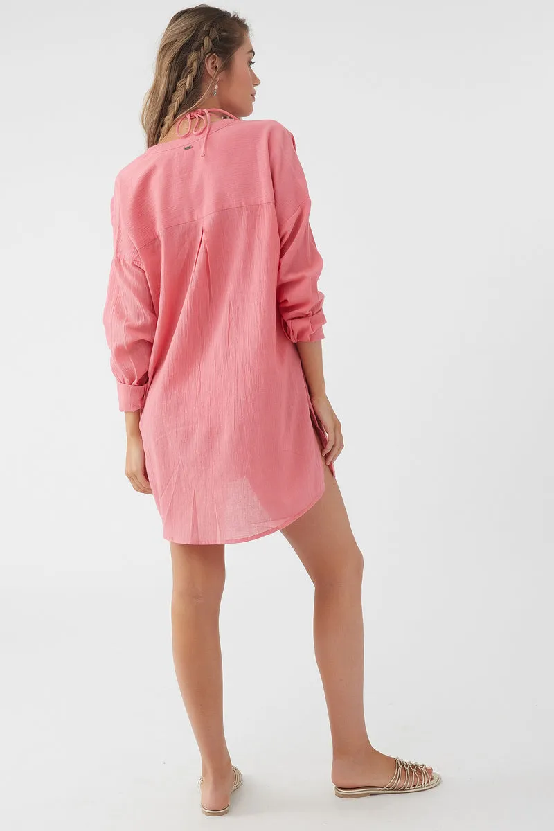 O'Neill Belizin Coverup Dress-Calypso Coral